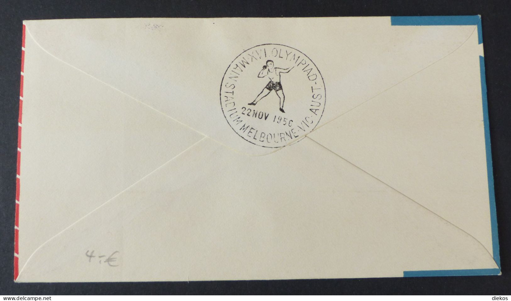 Grichenland  Air Letter 1956  Qantas Olympia Athens To Australia #cover5677 - Lettres & Documents