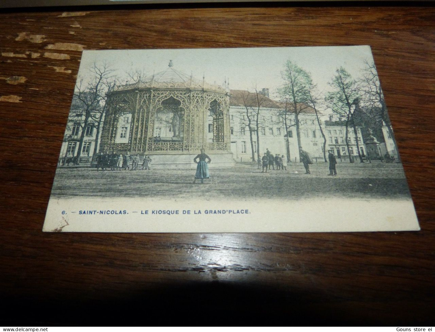 BC1-5 Cpa Sint-Niklaas Saint-Nicolas Le Kiosque De La Grand'place Carte Coloisée - Sint-Niklaas