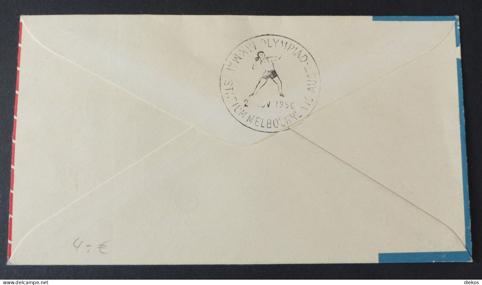 Grichenland  Air Letter 1956  Qantas Olympia Athens To Australia #cover5678 - Verano 1956: Melbourne