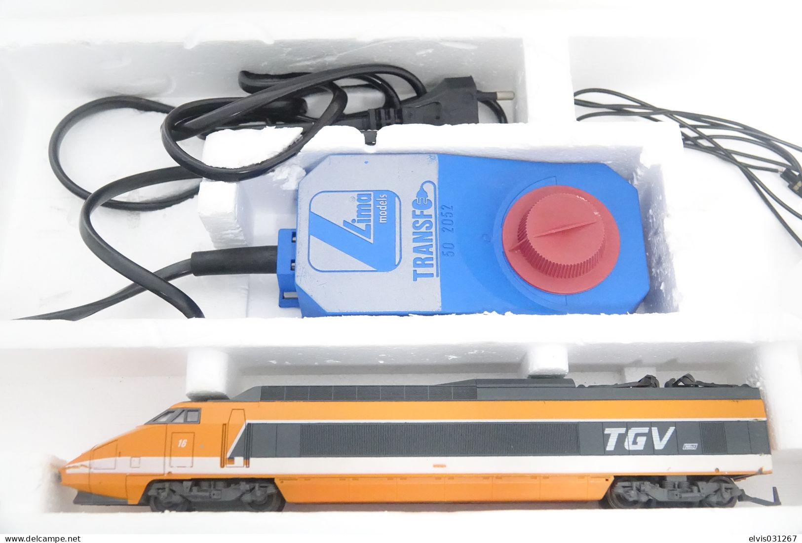 Lima Model Trains - Locomotive + Wagon Train Set : TGV With 2 Wagons Ref. 104408 - ULTRA RARE - HO - *** - Locomotives