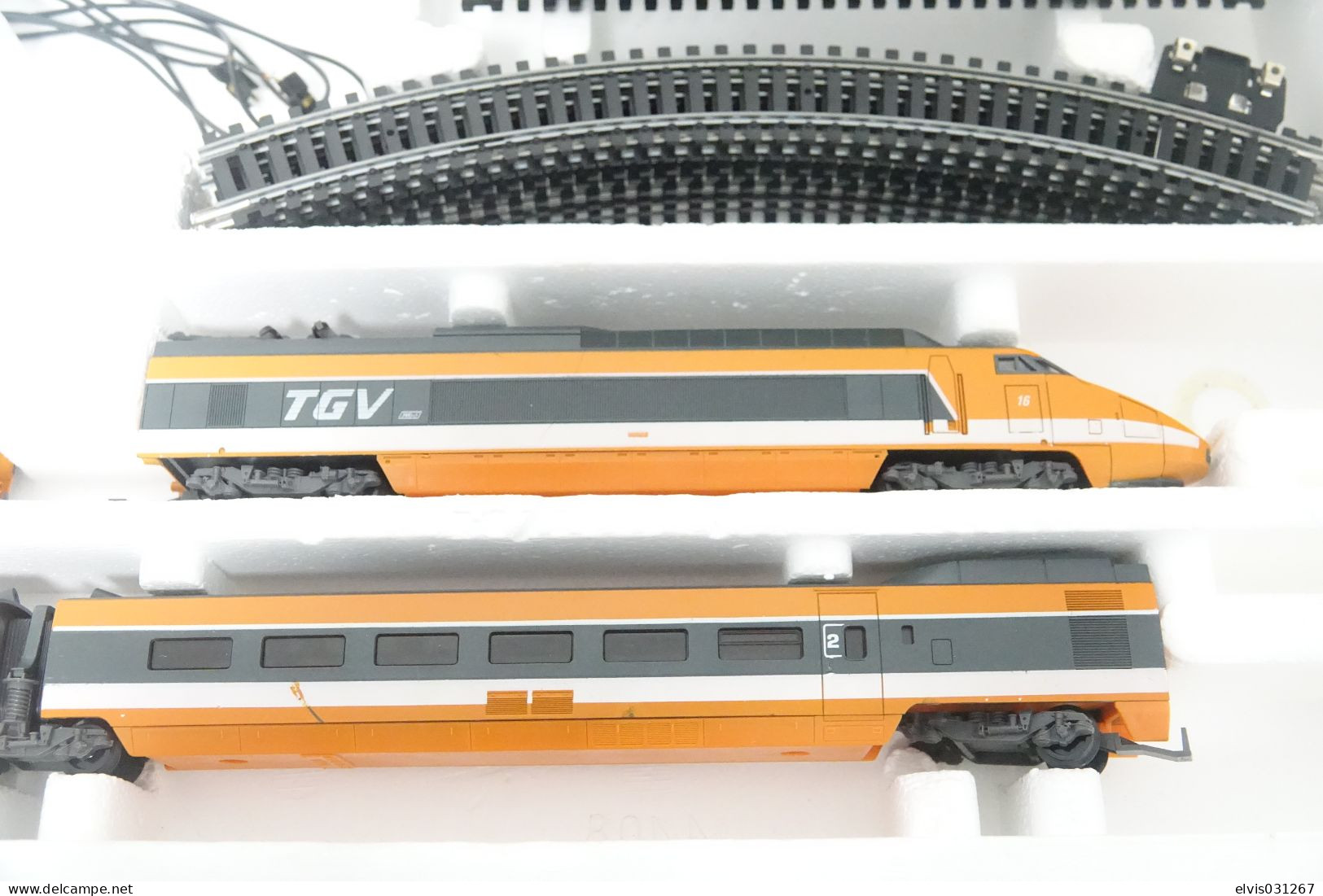 Lima Model Trains - Locomotive + Wagon Train Set : TGV With 2 Wagons Ref. 104408 - ULTRA RARE - HO - *** - Locomotive