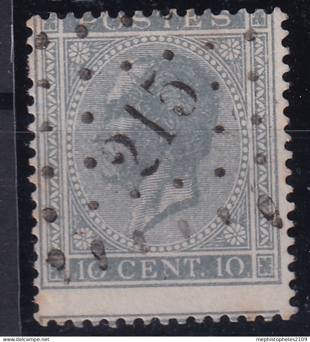 BELGIUM 1867 - Canceled - Sc# 18 - 1865-1866 Profile Left