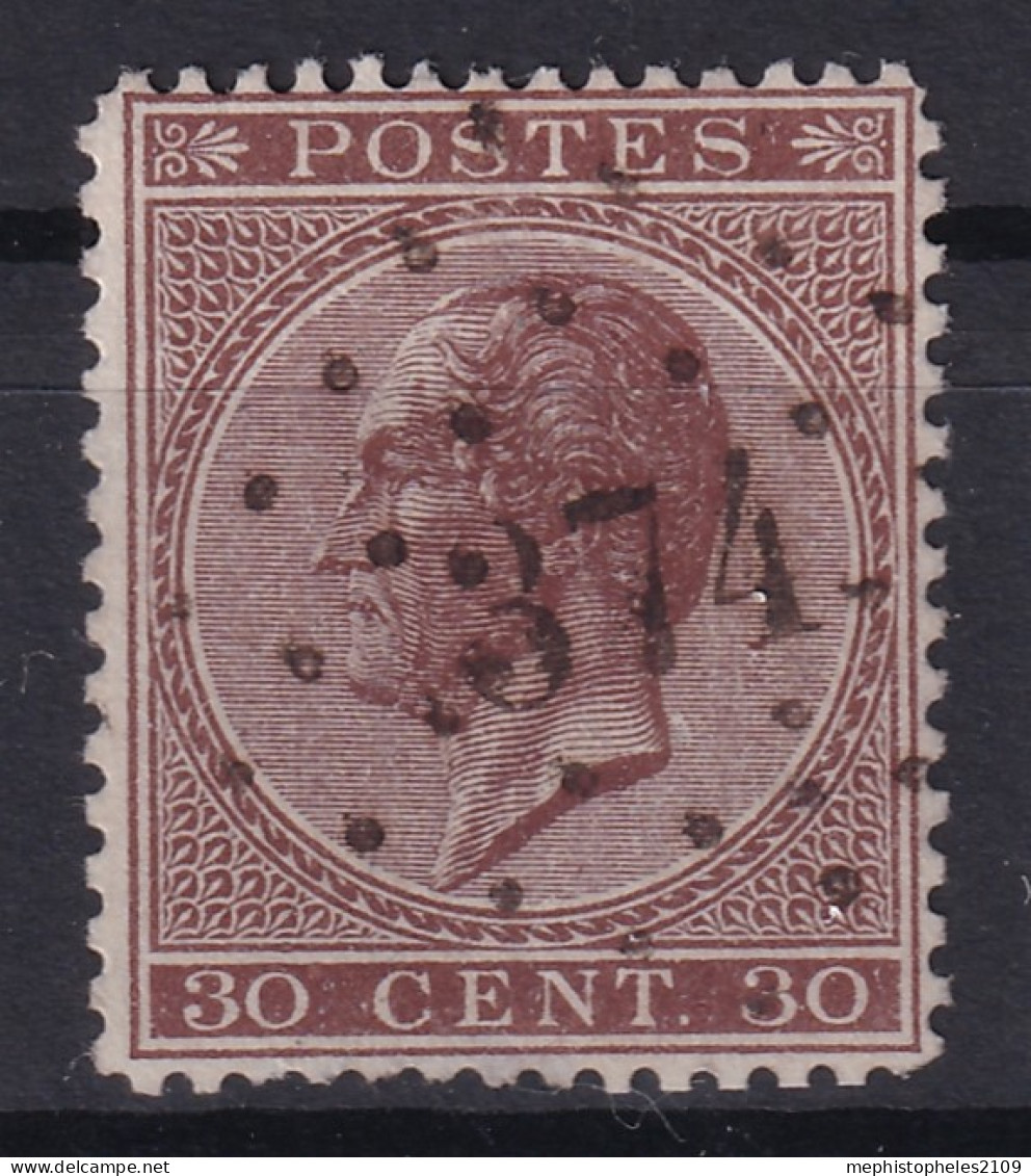 BELGIUM 167 - Canceled - Sc# 20a - 1865-1866 Profile Left