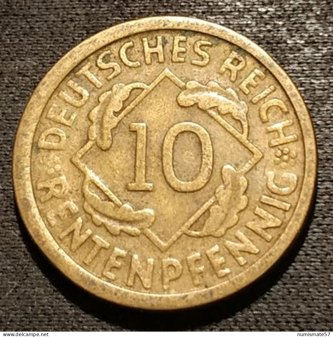 ALLEMAGNE - GERMANY - 10 RENTENPFENNIG 1924 G - KM 33 - 10 Rentenpfennig & 10 Reichspfennig