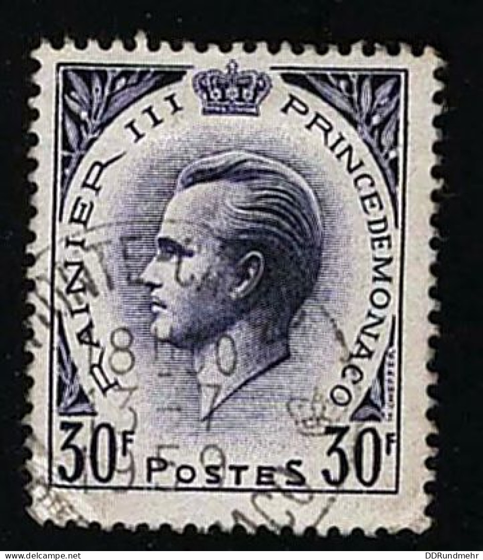 1959 Rainier III  Michel MC 623 Stamp Number MC 425 Yvert Et Tellier MC 505 Stanley Gibbons MC 526 Used - Oblitérés