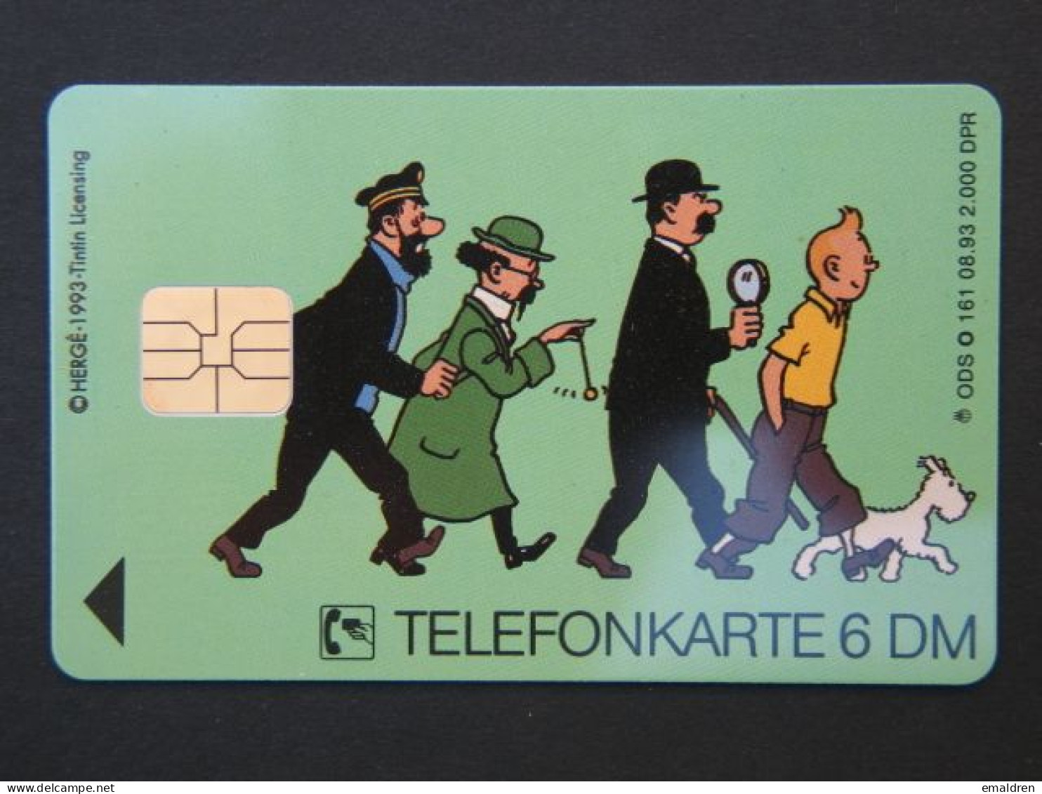 Tintin - Kuifje (Duitse Kaart). 2 Scans. - Mit Chip