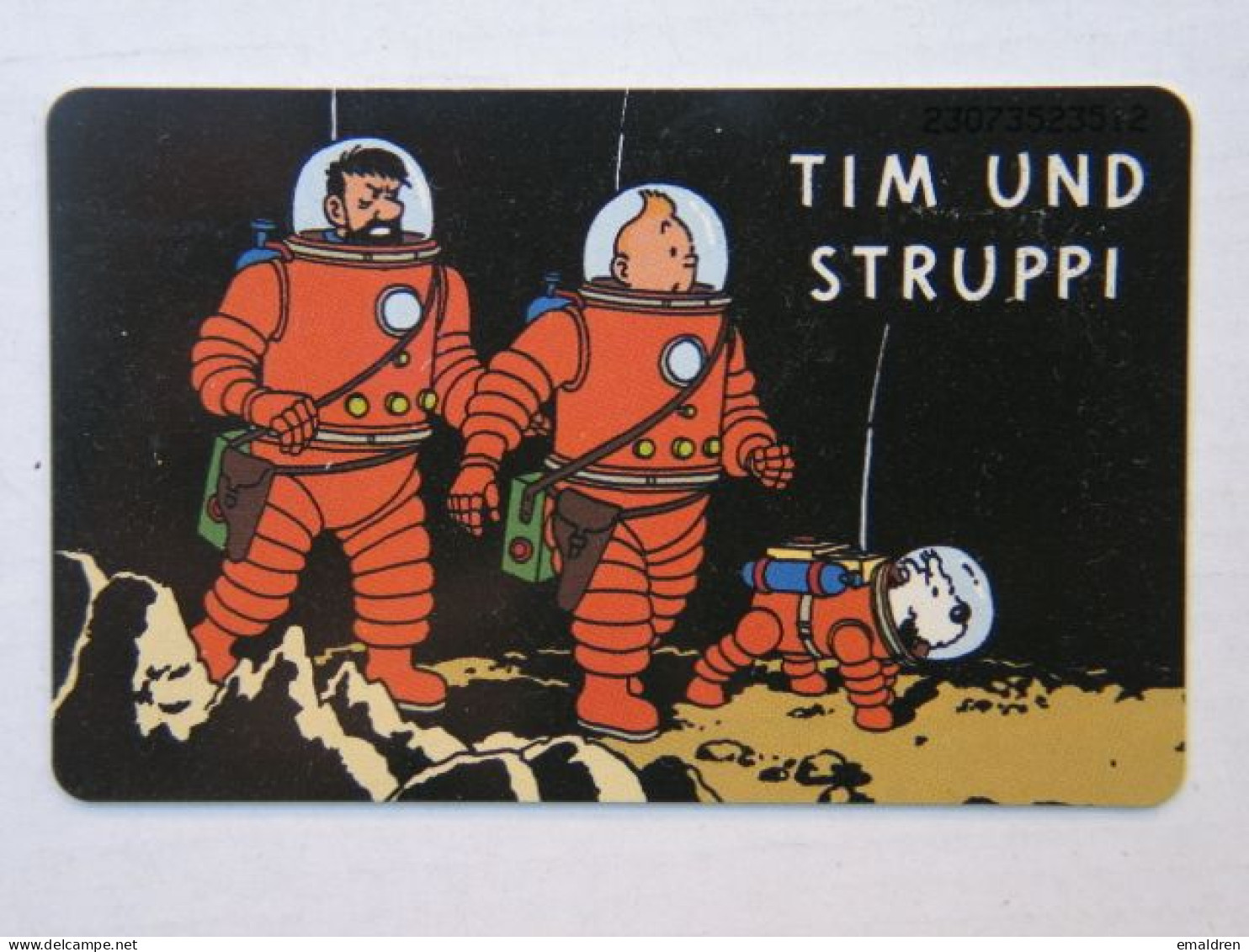 Tintin - Kuifje (Duitse Kaart). 2 Scans. - Met Chip