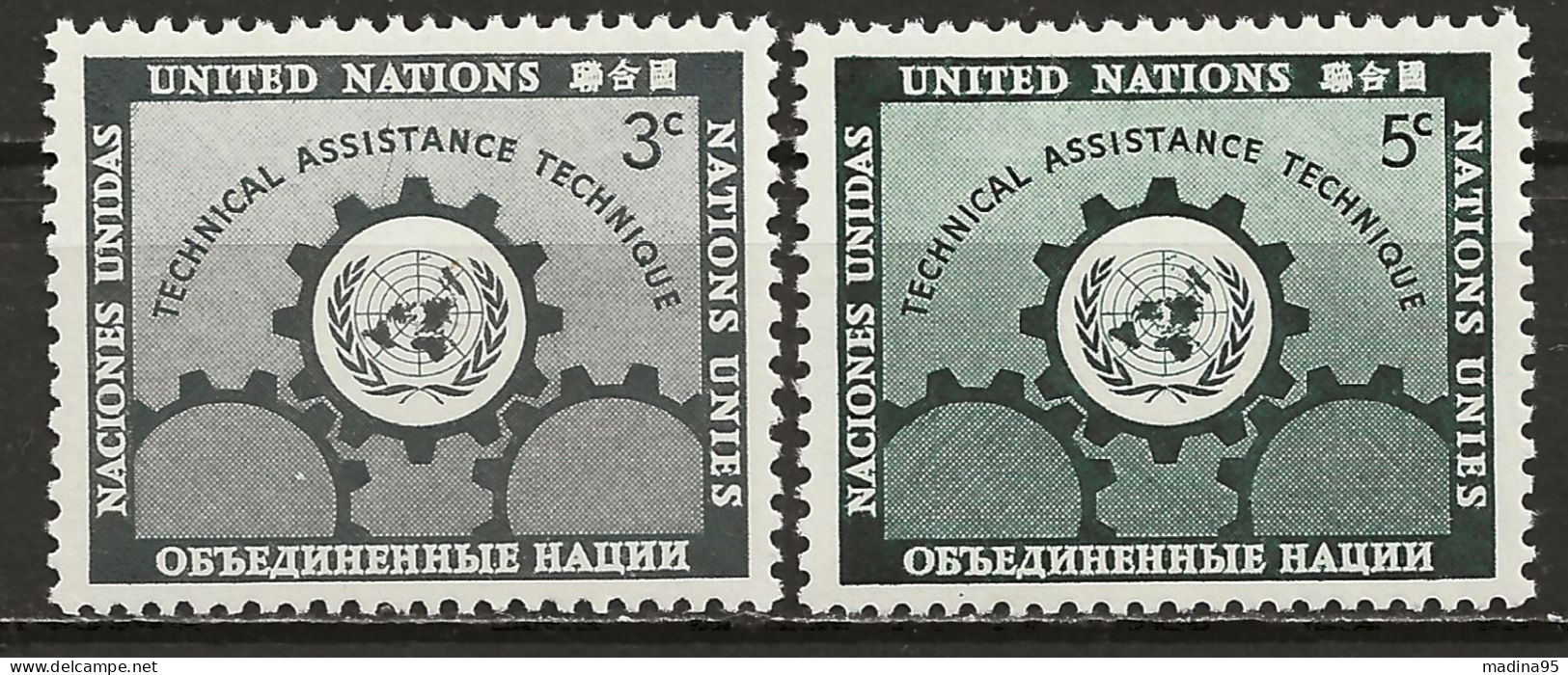 NATIONS-UNIES - NEW-YORK: **, N° YT 19 Et 20, TB - Unused Stamps