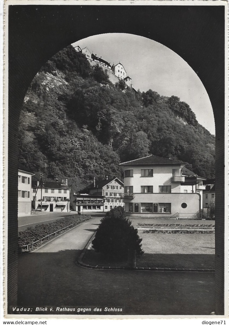 Vaduz Blick V. Rathaus Gegen Das Schloss Liechtenstein 1948 GF - Liechtenstein