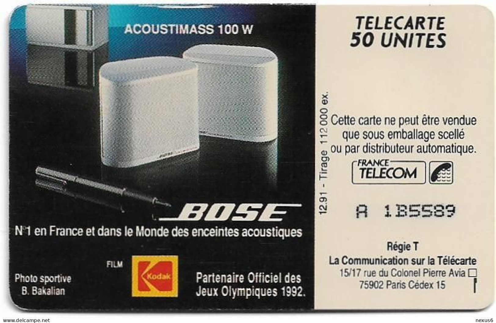 France - 0211 - Bose - Saut, Solaic, 12.1991, 50Units, 112.000ex, Used - 1991