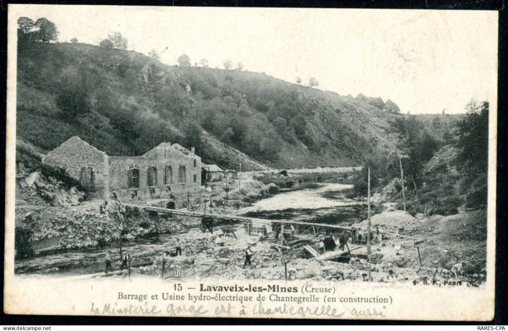 23 LAVAREIX LES MINES - BARRAGE ET USINE HYDRO-ELECTRIQUE DE CHANTEGRELLE (EN CONSTRUCTION) - Other & Unclassified