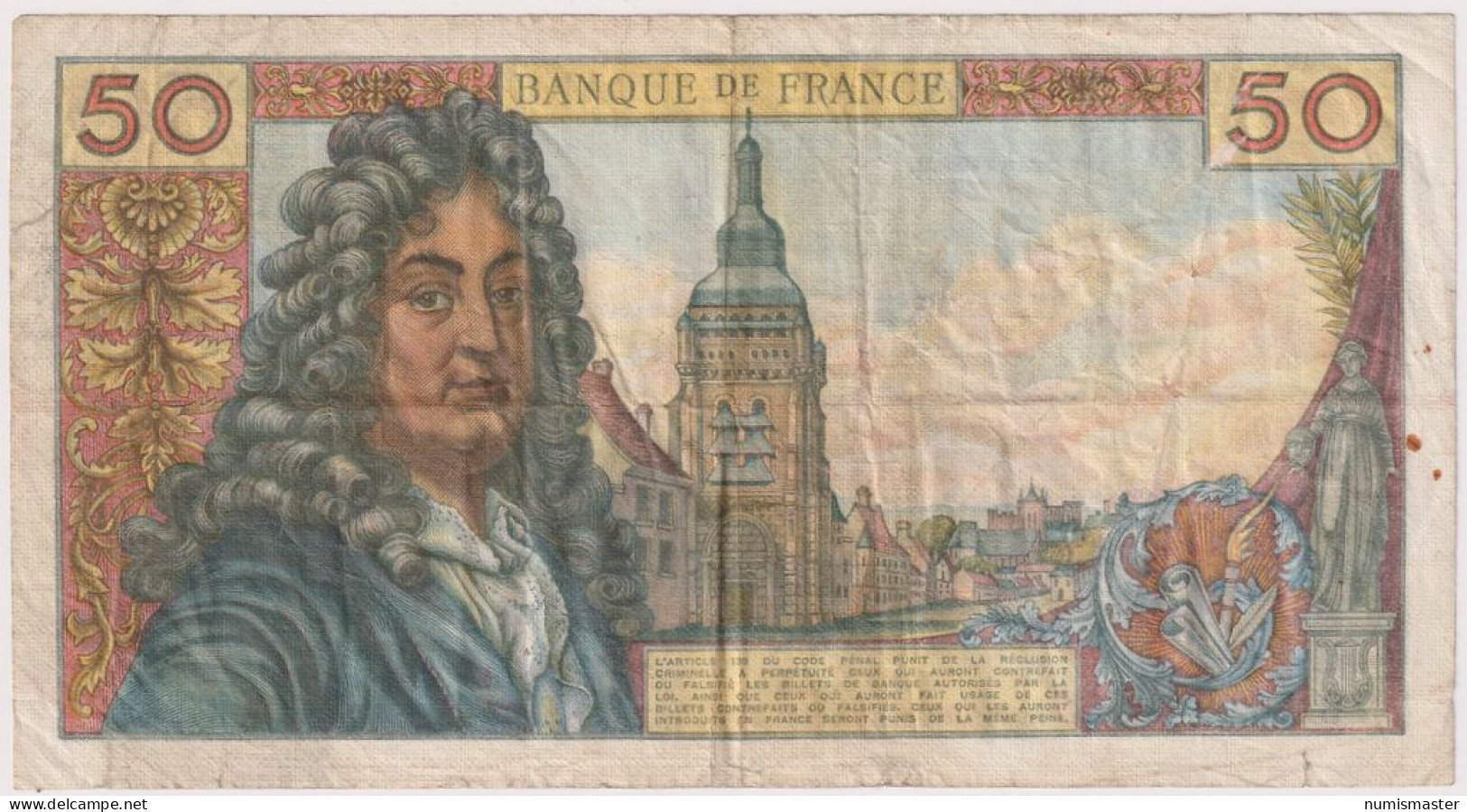 FRANCE 50 FRANCS , 3.10.1974. - 50 F 1962-1976 ''Racine''