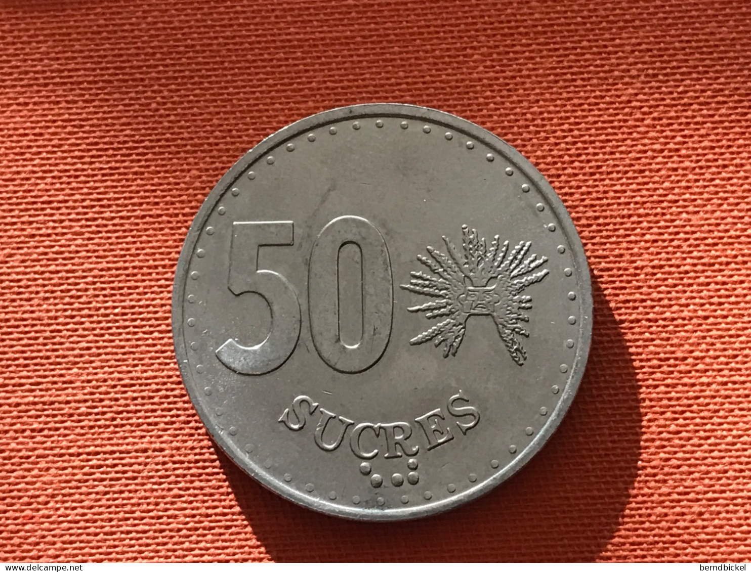 Münze Münzen Umlaufmünze Ecuador 50 Sucre 1991 - Ecuador