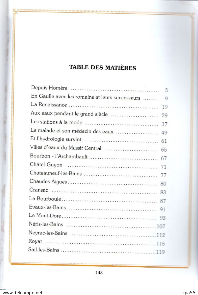 EN AUVERGNE  -  LES VILLES D' EAU d' AUTREFOIS  par Jean Aubert  -  Très Nombreuses Illustrations