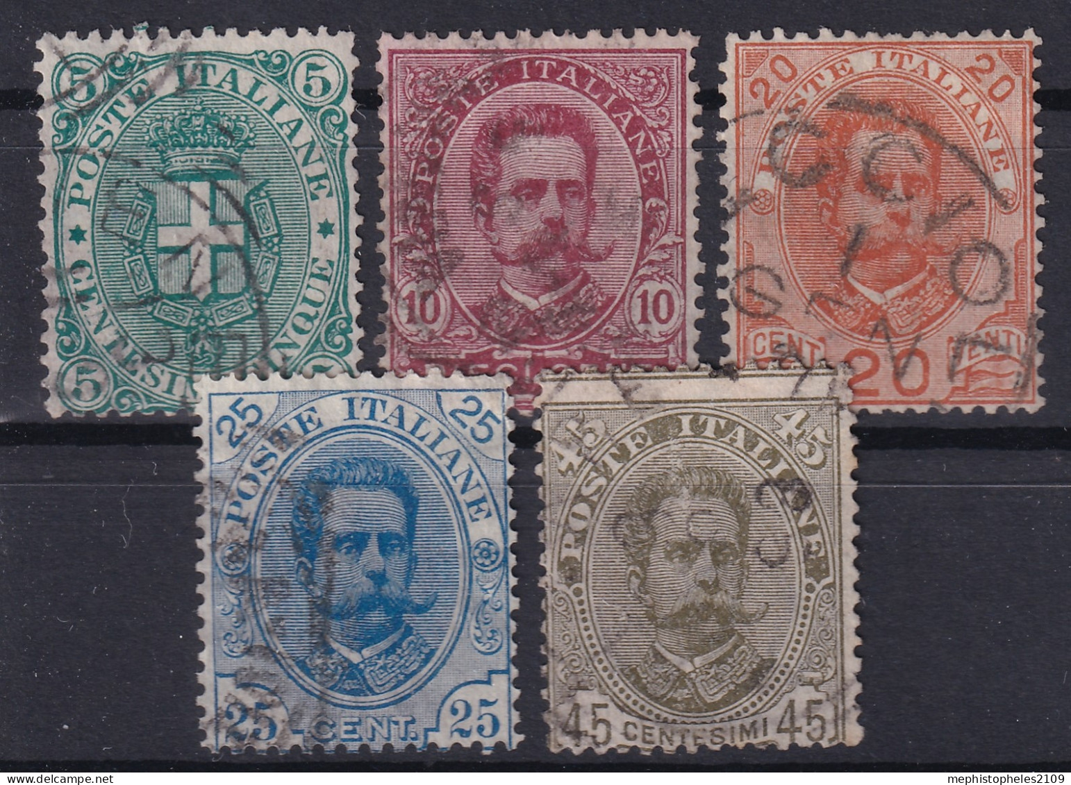 ITALY / ITALIA 1891-96 - Canceled - Sc# 67-71 - Usati