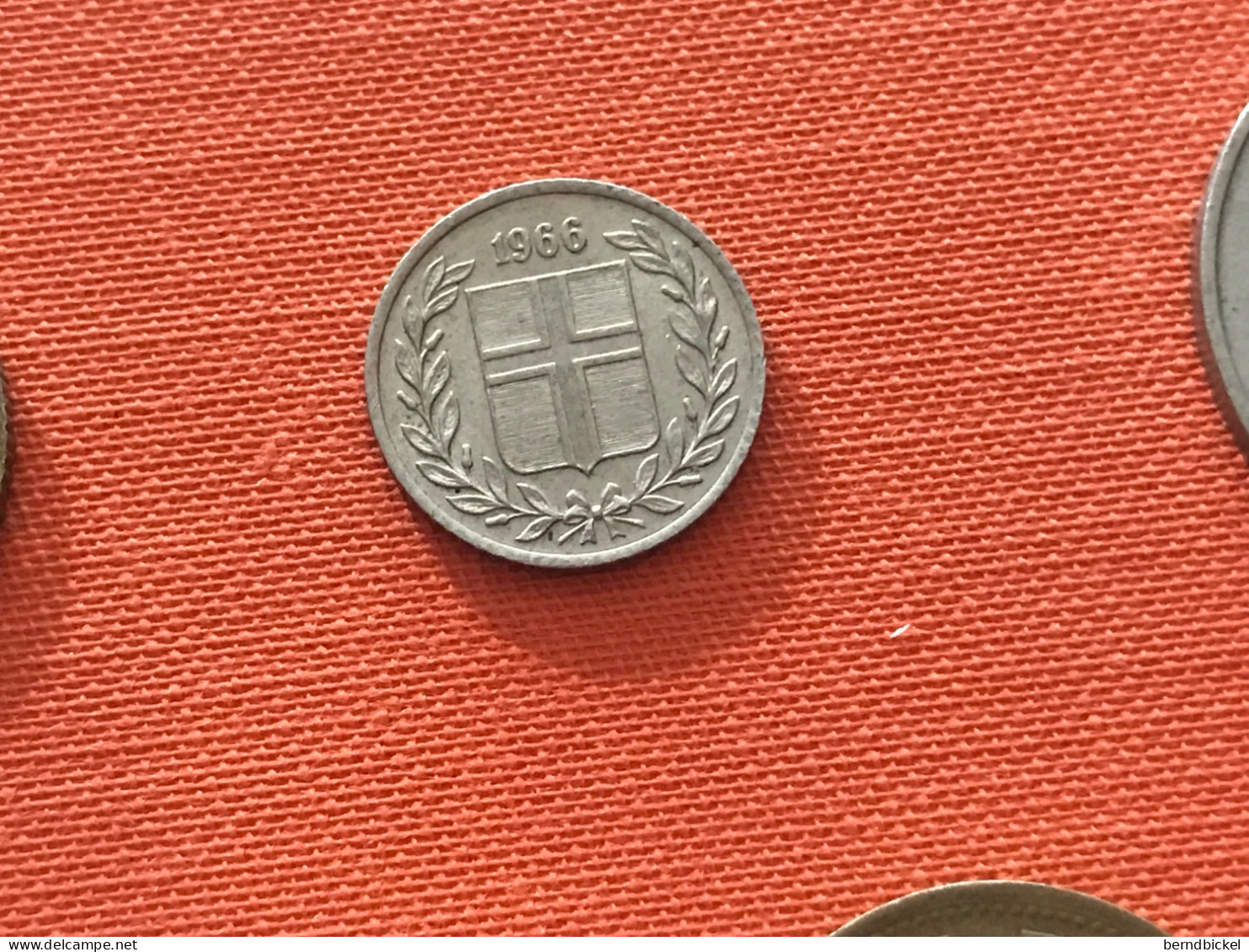 Münze Münzen Umlaufmünze Island 10 Aurar 1966 - Islandia