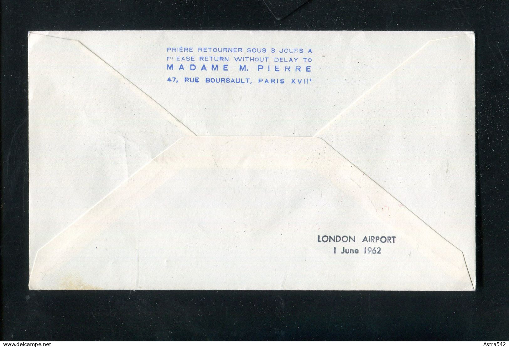 "SPANIEN" 1962, Iberia Caravelle-Erstflugbrief "Madrid-Londres" (1121) - Cartas & Documentos