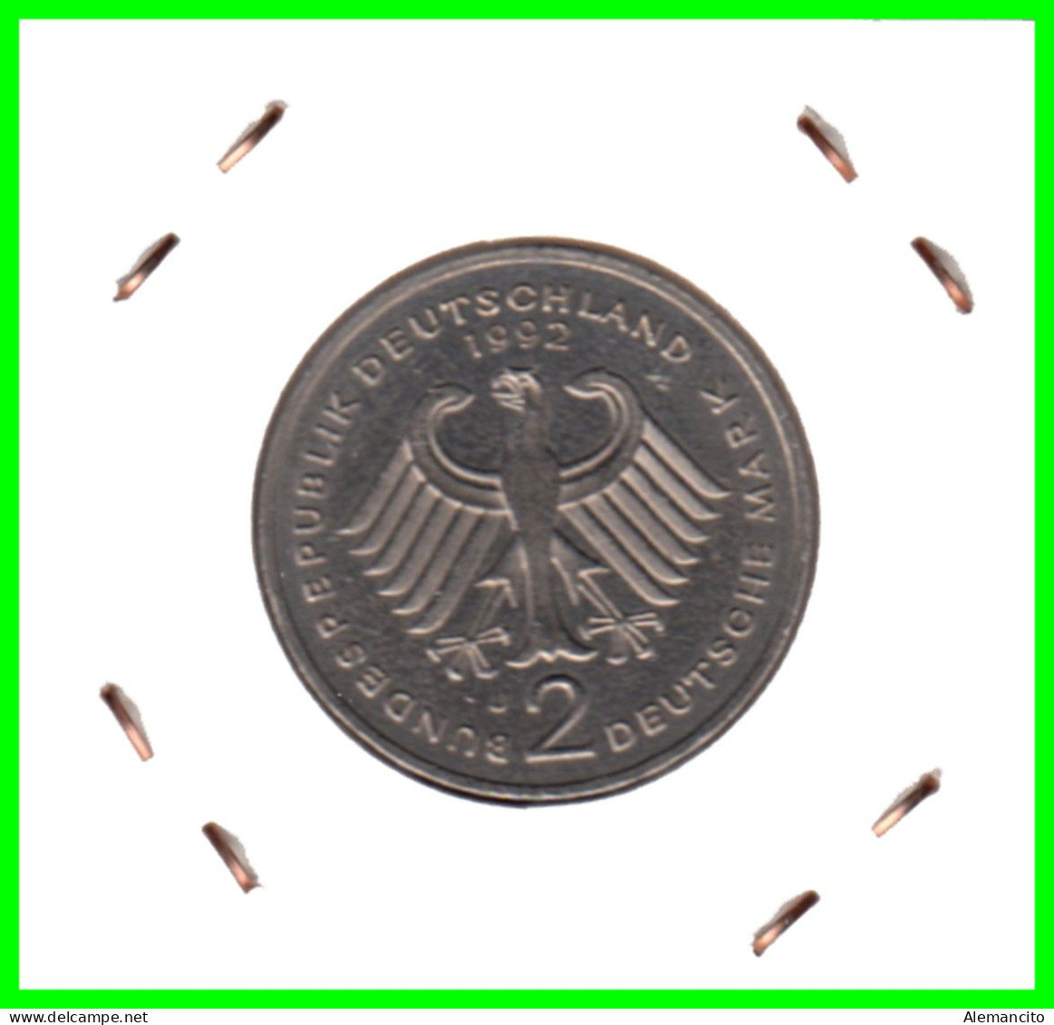 ALEMANIA ( GERMANY )  MONEDA DE 2.00 DM AÑO 1992 CECA - J - DE  LUDWIG ERHARD - CONMEMORATIVAS  .- NÍQUEL- CIRCULADA - 2 Mark