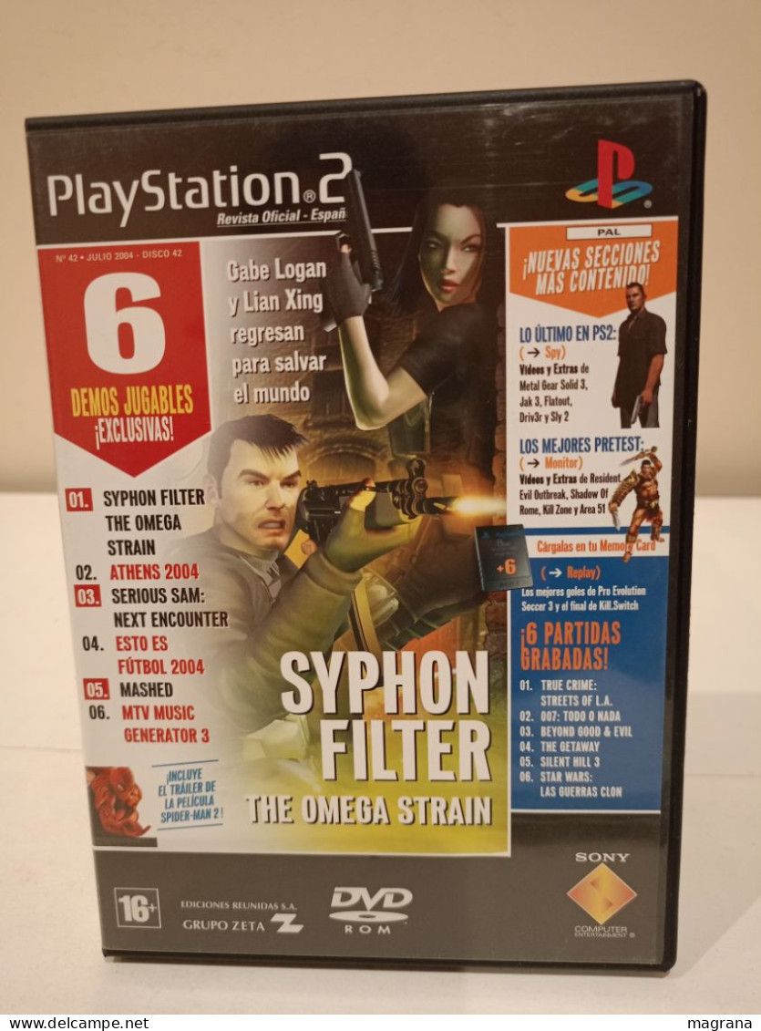 Demo PlayStation 2. N°42, Julio 2004. Syphon Filter The Omega Strain, Mtv Music Generator, Mashed. - Playstation 2