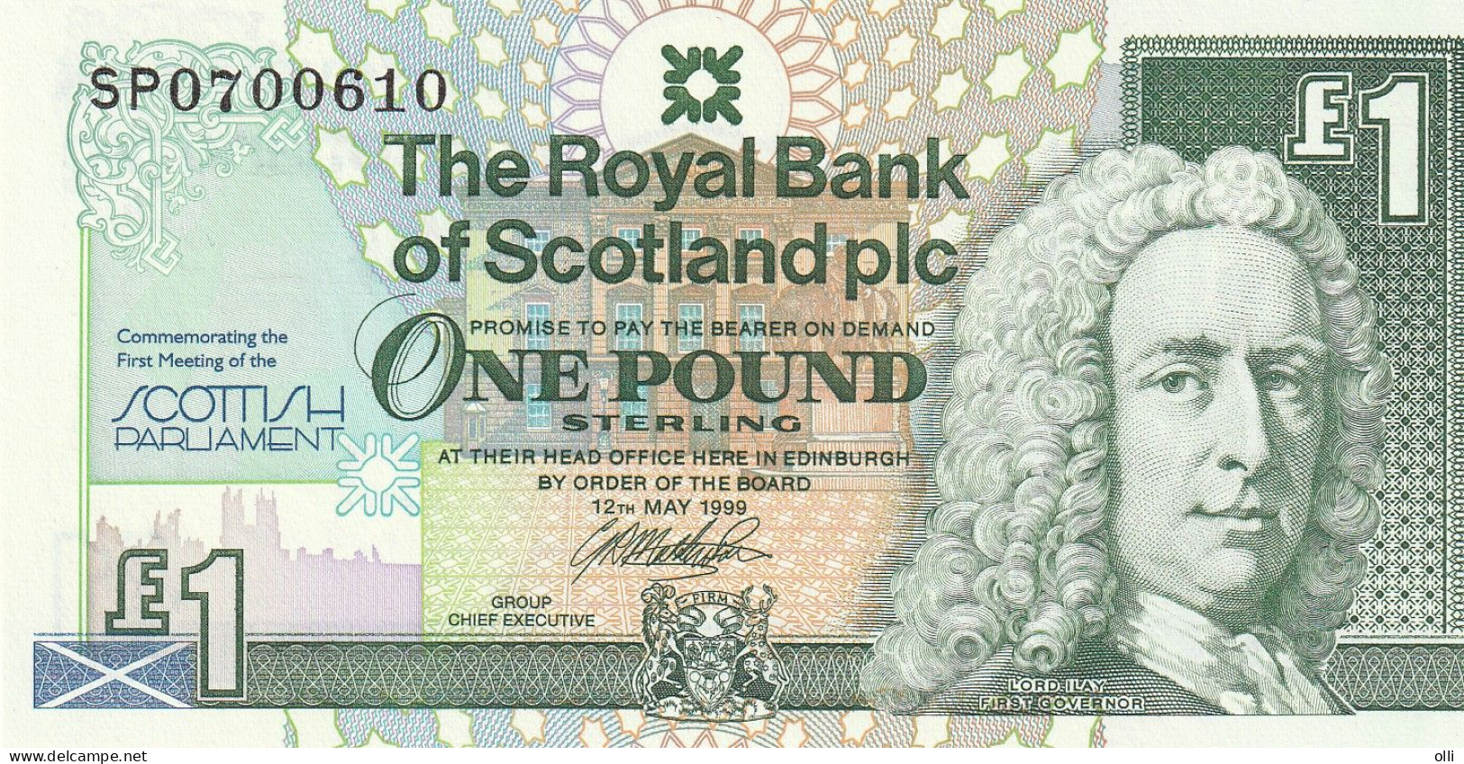 Scotland 1 Pound 1999 P-360 UNC - 1 Pond