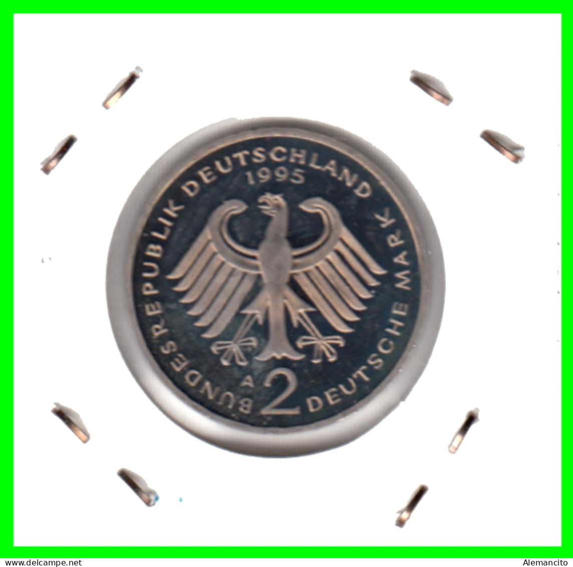 COIN ALEMANIA ( GERMANY ) MONEDA DE 2.00 DM AÑO 1995 CECA-A - BERLIN - WILLY BRANDT - - NÍQUEL- SIN CIRCULAR - PROOF - 2 Mark