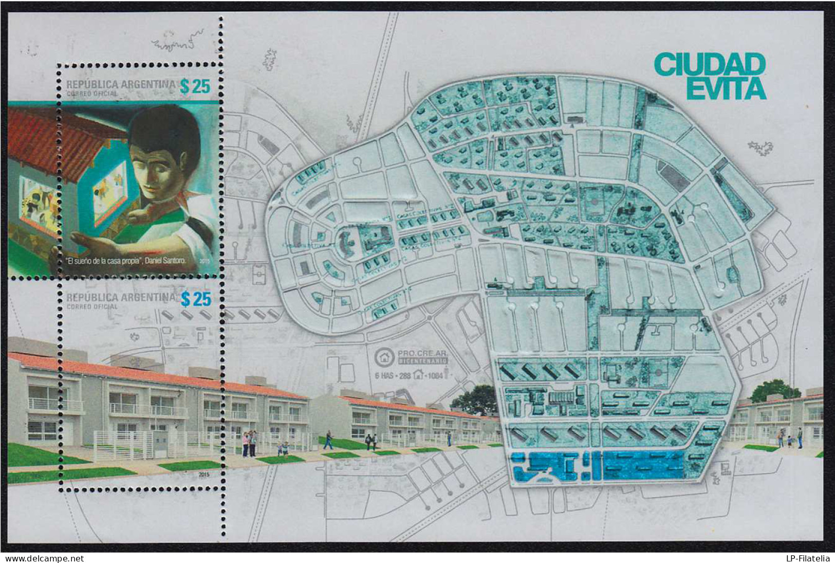 Argentina - 2015 - Urbanismo: Ciudad Evita. - Unused Stamps