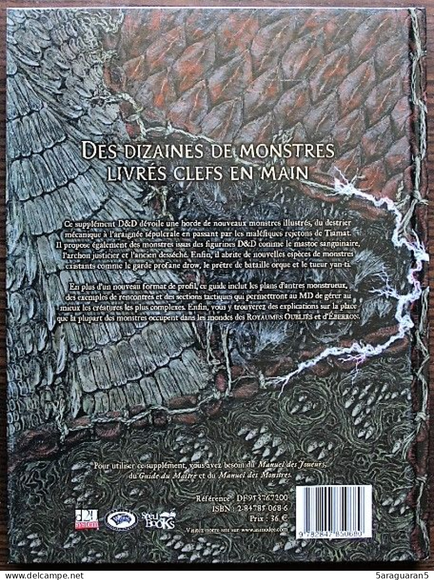 DUNGEONS & DRAGONS 3.5 - Manuel Des Monstres IV - TSR 2007 - Donjons & Dragons