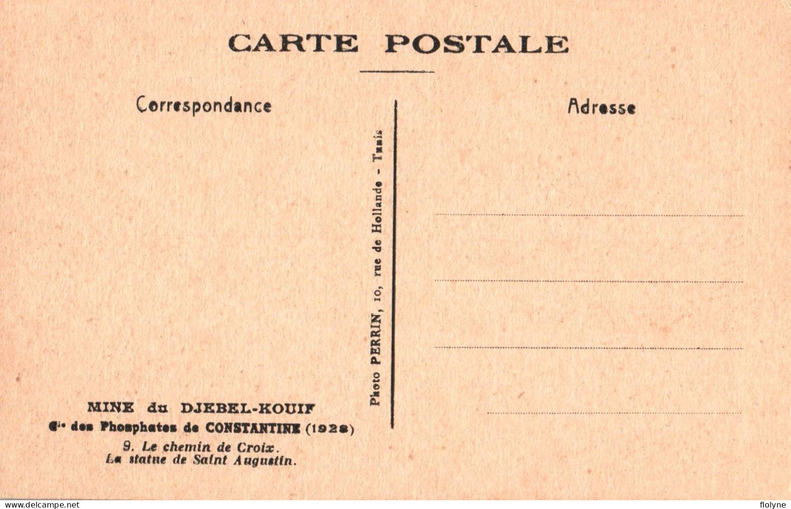 constantine - série de 17 cpa - Mine du DJEBEL KOUIF , compagnie des phosphates - 1928 - algérie algeria