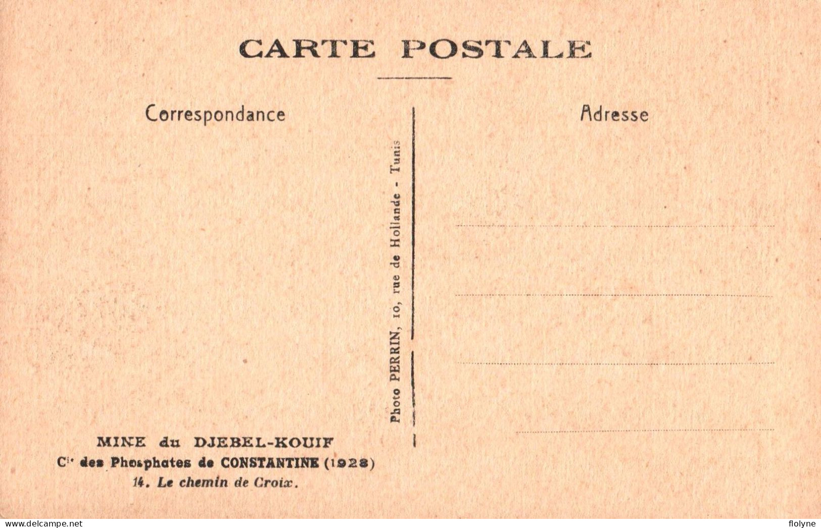 constantine - série de 17 cpa - Mine du DJEBEL KOUIF , compagnie des phosphates - 1928 - algérie algeria