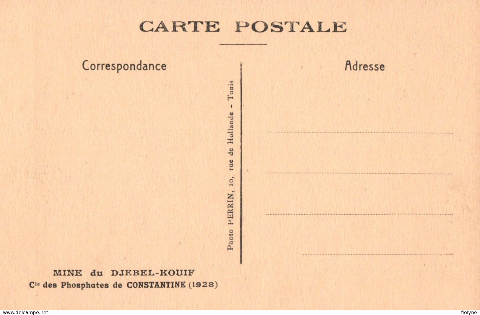 constantine - série de 17 cpa - Mine du DJEBEL KOUIF , compagnie des phosphates - 1928 - algérie algeria