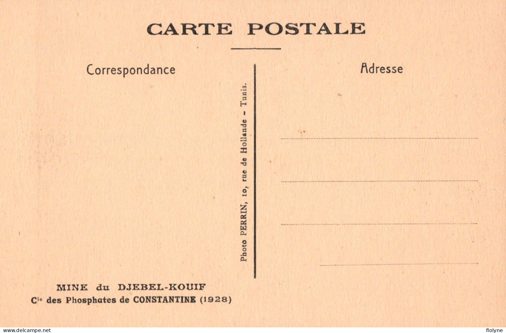 constantine - série de 17 cpa - Mine du DJEBEL KOUIF , compagnie des phosphates - 1928 - algérie algeria