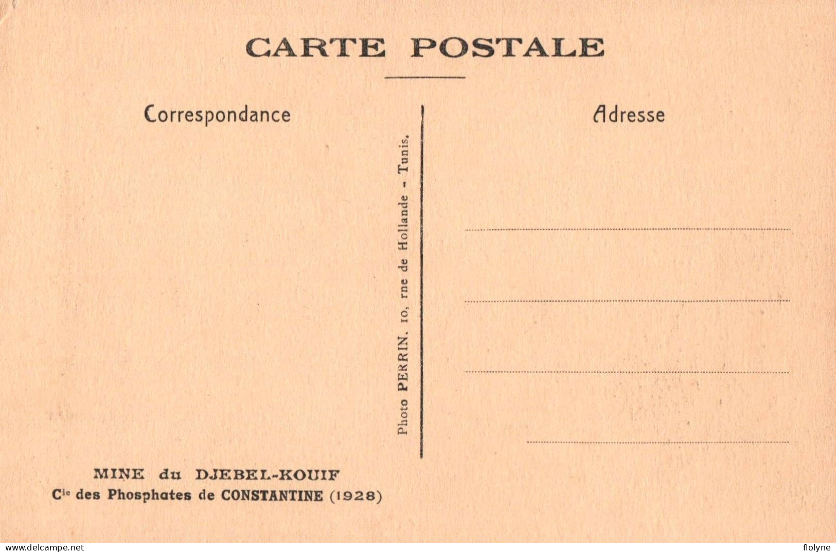 constantine - série de 17 cpa - Mine du DJEBEL KOUIF , compagnie des phosphates - 1928 - algérie algeria