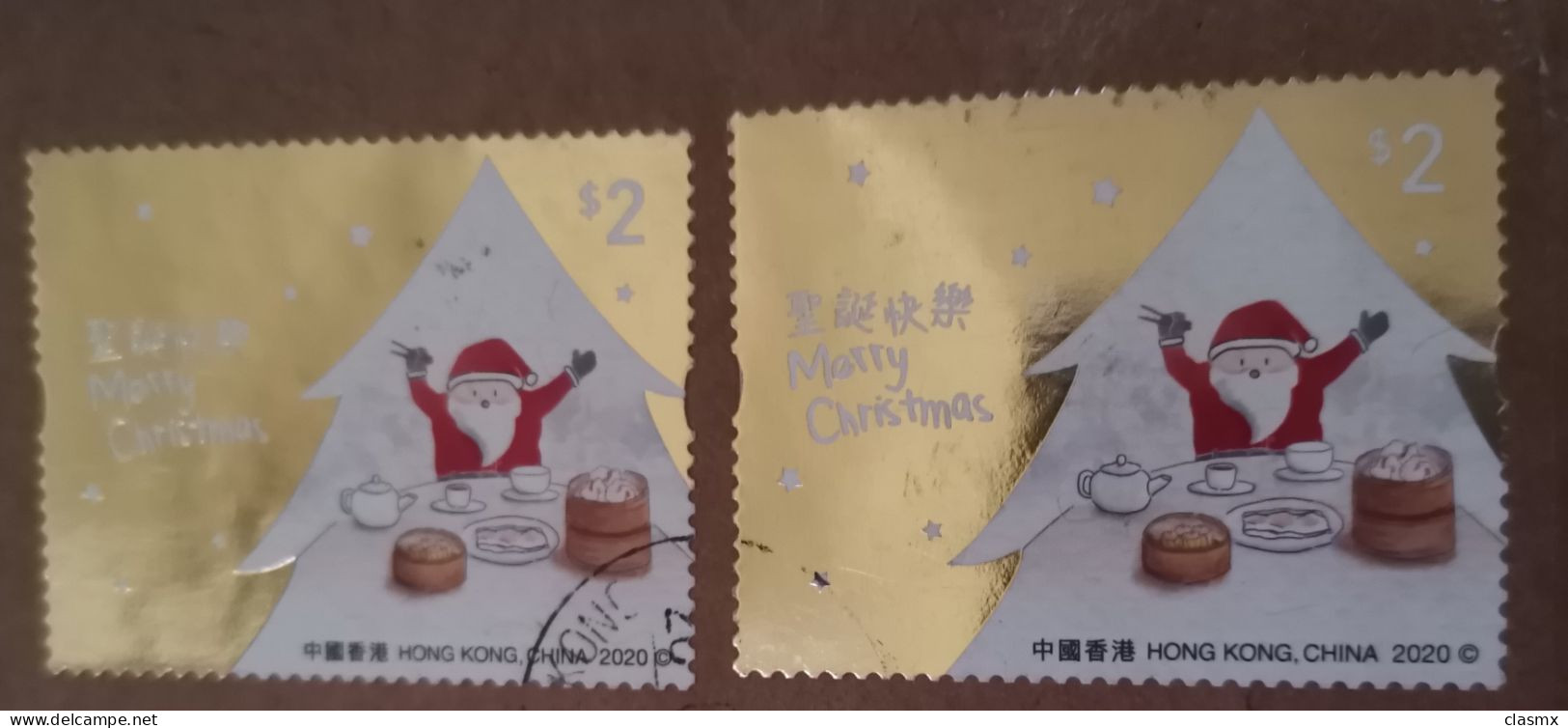 2023 Hong Kong - USA Bay Area Christmas Santa Food HKSAR 25 Anniversary Cover - Lettres & Documents