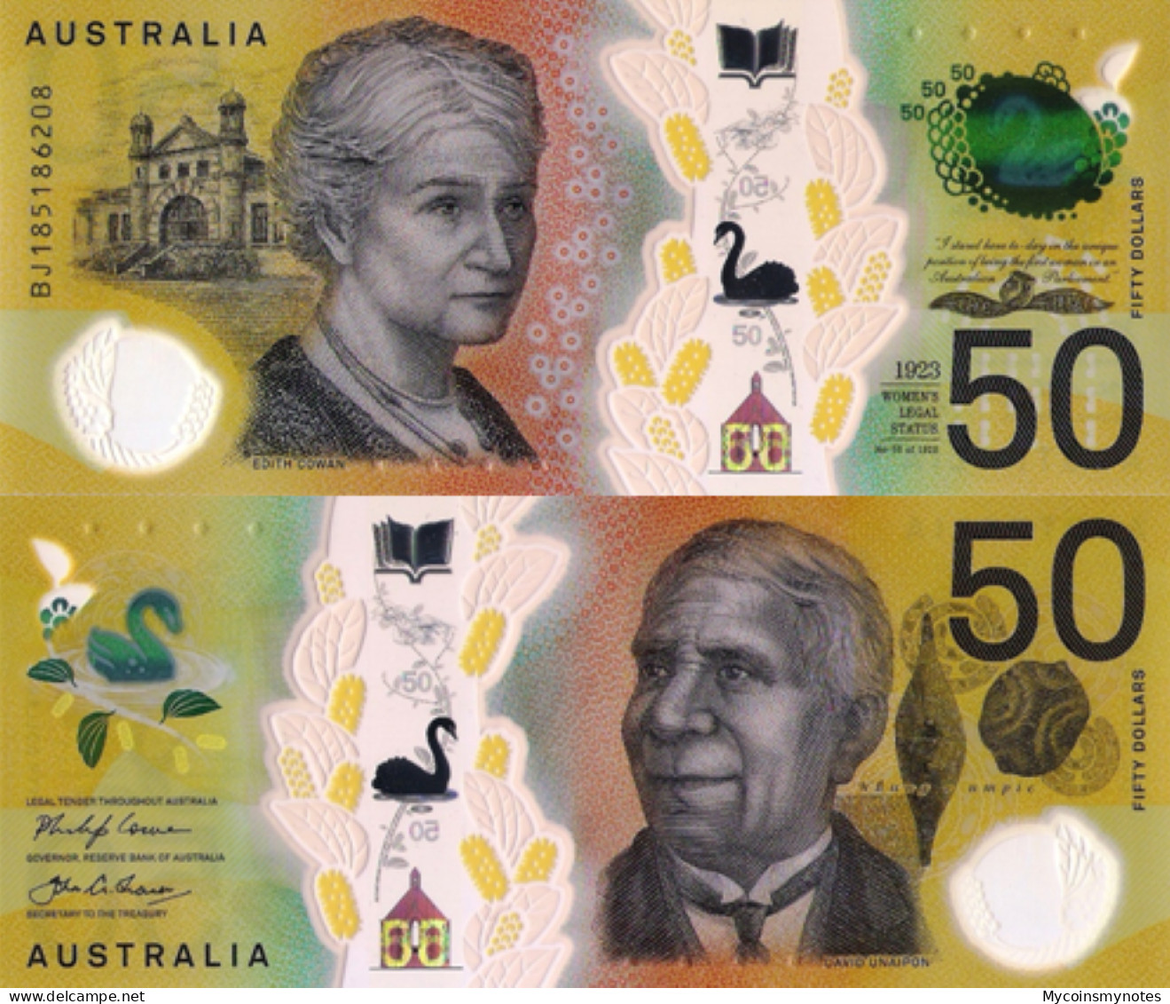 AUSTRALIA, $50, 2018, P65a, POLYMER With An ERROR, UNC - Local Currency
