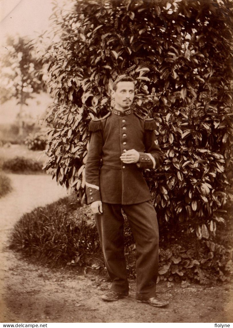 Belley - Militaria - Photo Albuminée 1900 - Militaire Soldat Du 133ème Régiment D'infanterie En Uniforme - Belley