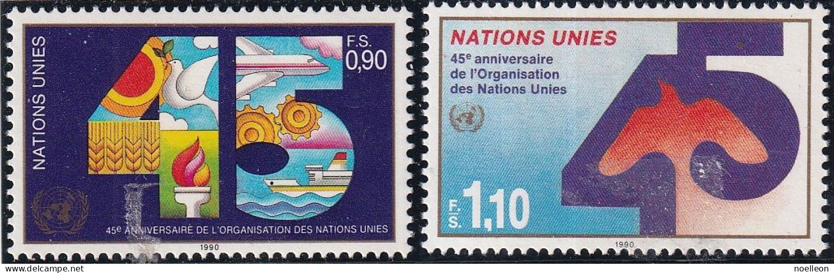 Nations Unies - 1990 45ème Anniversaire MNH** - Ungebraucht