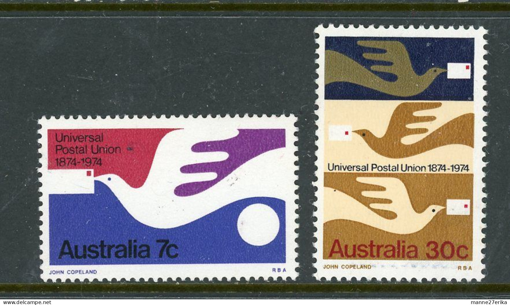 Australia MH 1974 Carrier Pigeons - Mint Stamps