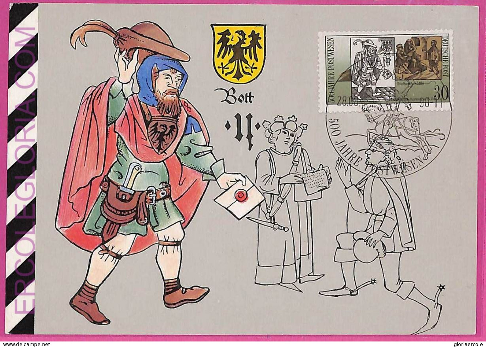 Ag3418 -  GERMANY - POSTAL HISTORY - Maximum Card - POST DELIVERY - Maximumkaarten