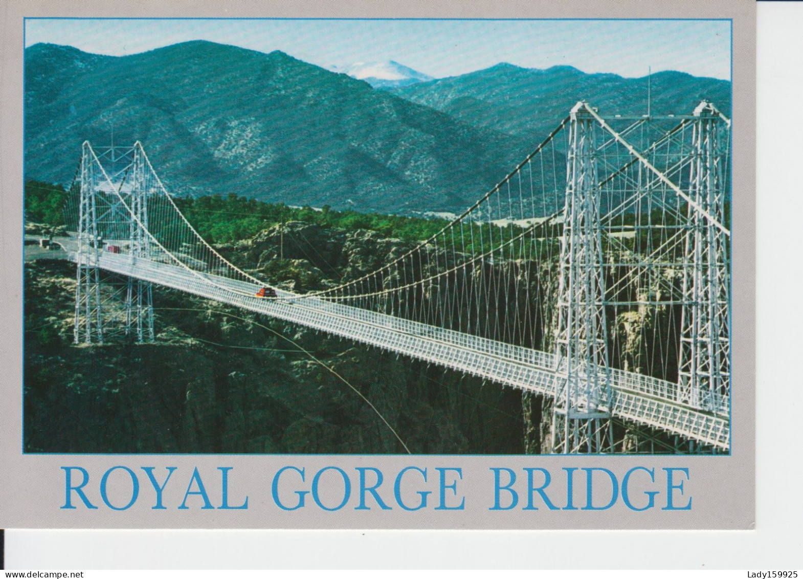 Royal Gorge Bridge Colorado USA Suspension Bridge 1053 Feet  Arkansas River  Sangre DeCristo Mountains   CPM  2 Sc - Autres & Non Classés