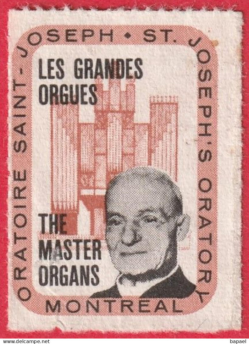 Montréal (Canada) - Vignette Cinderella - Oratoire St Joseph - Les Grandes Orgues (* - Vignette Neuve Sans Gomme) - Local, Strike, Seals & Cinderellas