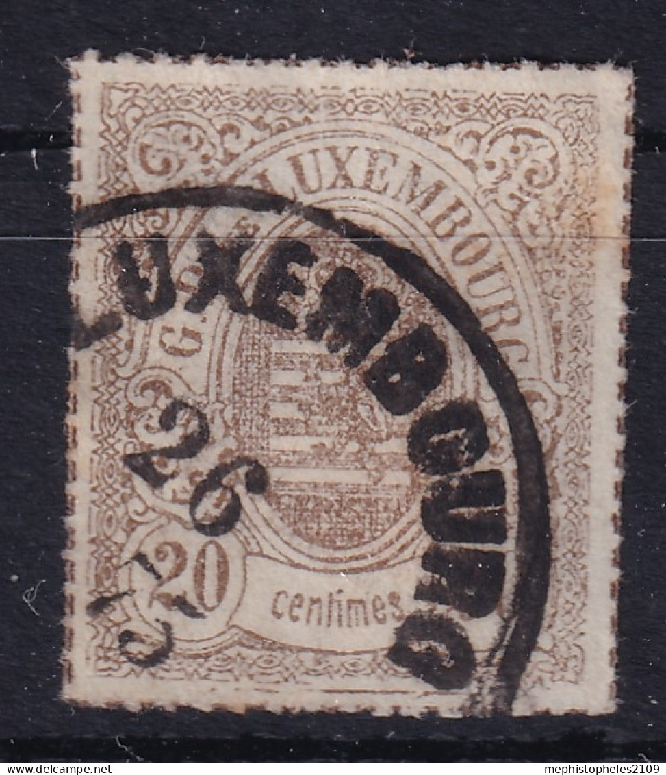 LUXEMBOURG 1872 - Canceled - Sc# 21 - 1859-1880 Armoiries