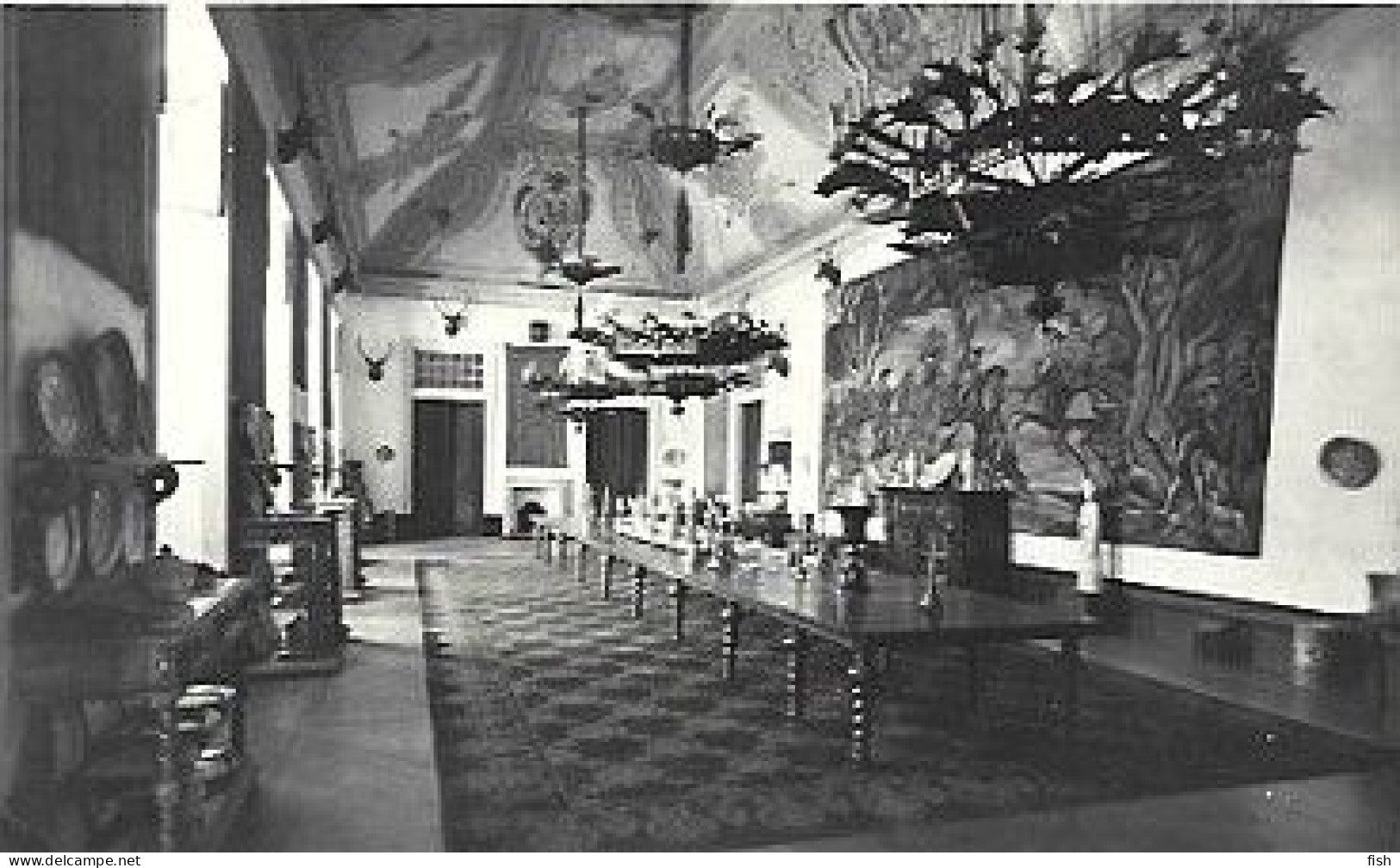 Portugal & Marcofilia, Vila Viçosa, Paço Ducal, Sala De Jantar, Paço Ducal De Avis A Lisboa 1964 (15) - Brieven En Documenten