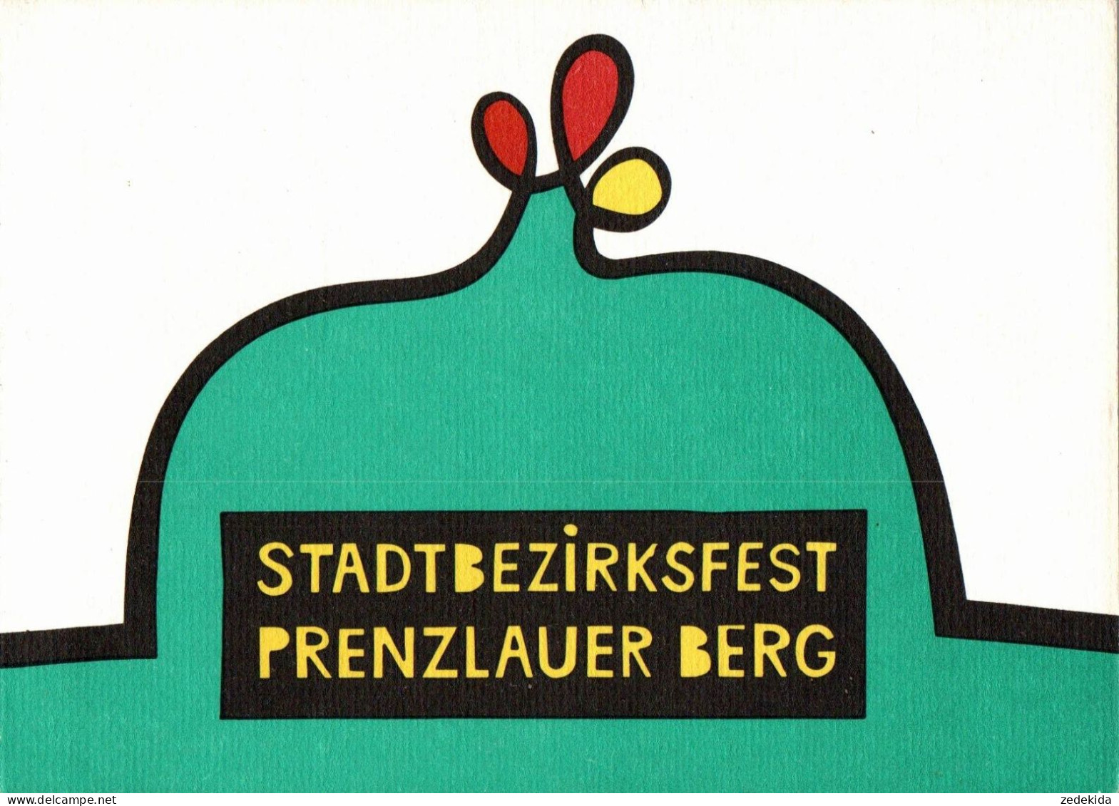 D2058 - Berlin Prenzlau Ball Einladung Stadtbezirksfest - Verlag DDR - Prenzlauer Berg