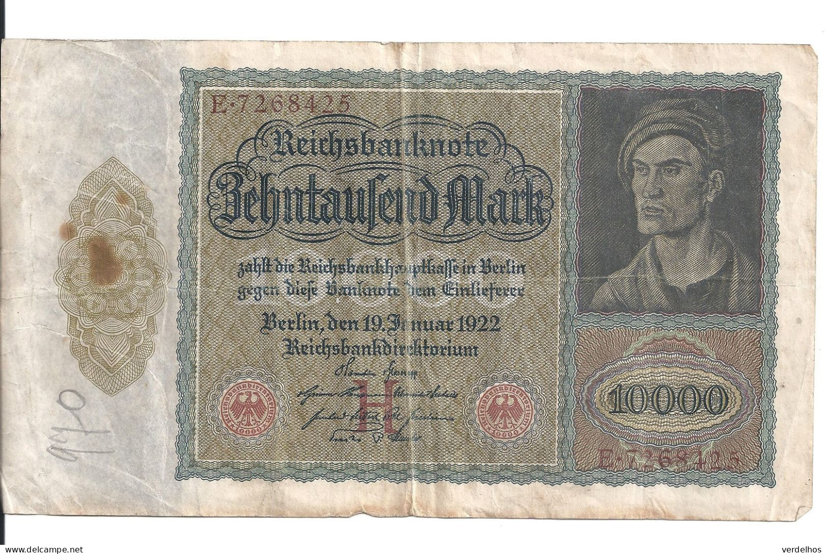 ALLEMAGNE 10000 MARK 1922 VF P 70 - 10000 Mark