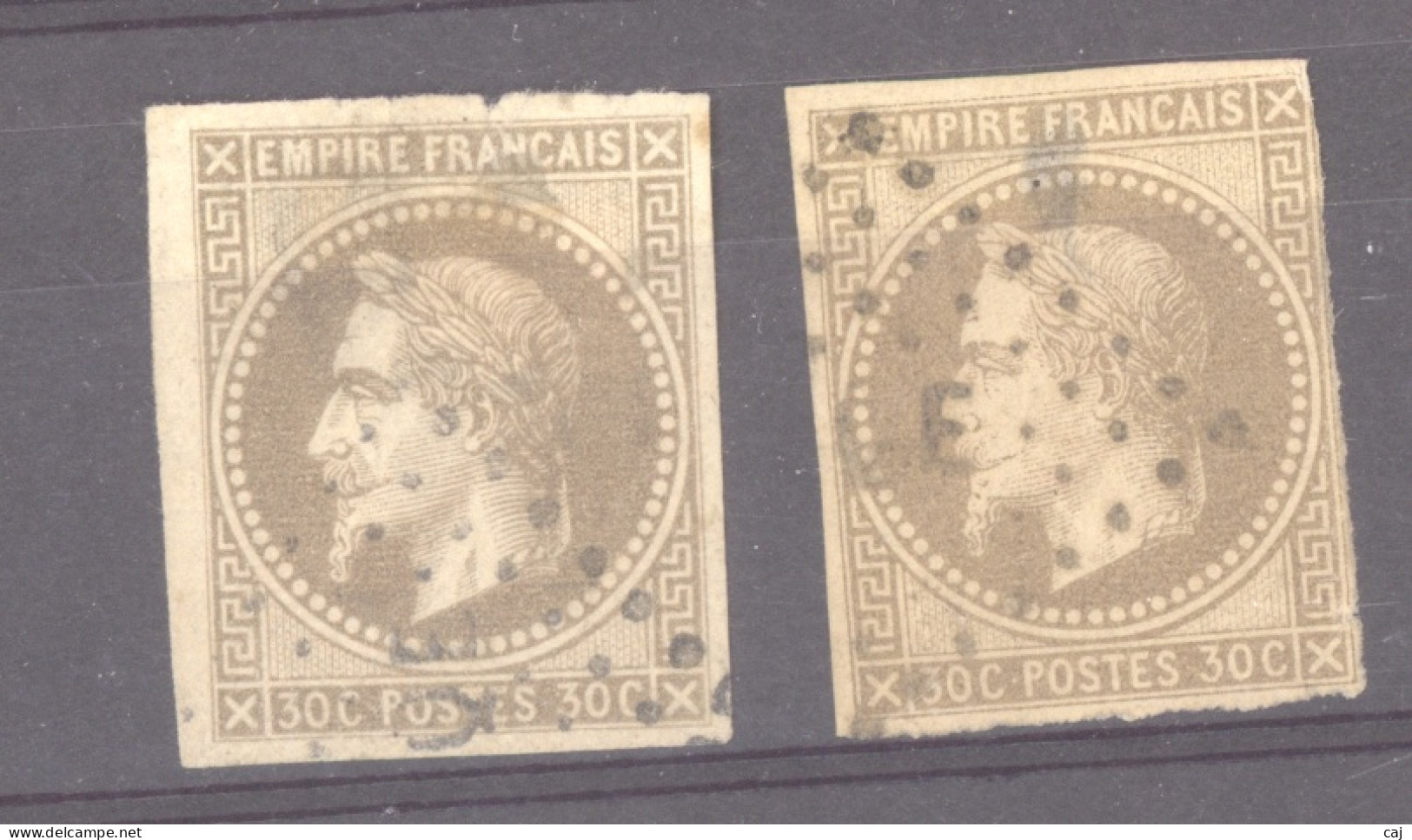 0co  081  -  Colonies Générales  :  Yv  9-9a  (o)   Brun Gris Et Brun Olive - Napoléon III