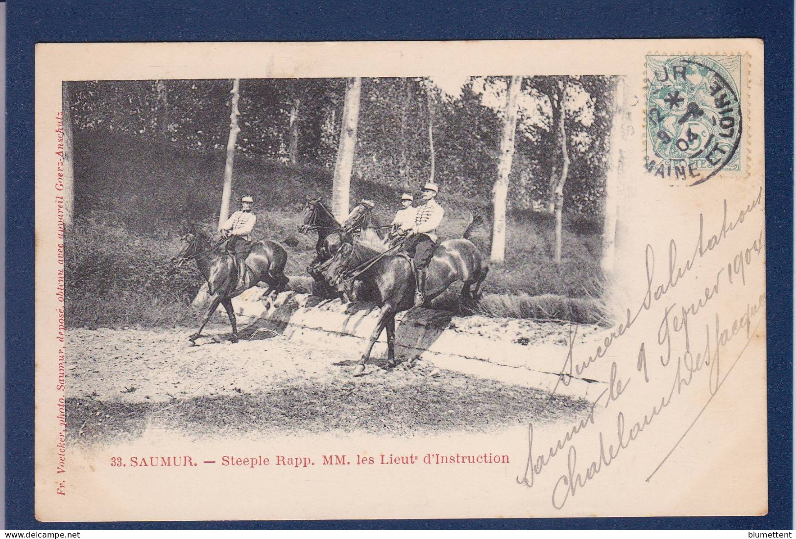 CPA 1 Euro Cheval Horse Chevaux Militaria Circulé Prix De Départ 1 Euro - Pferde