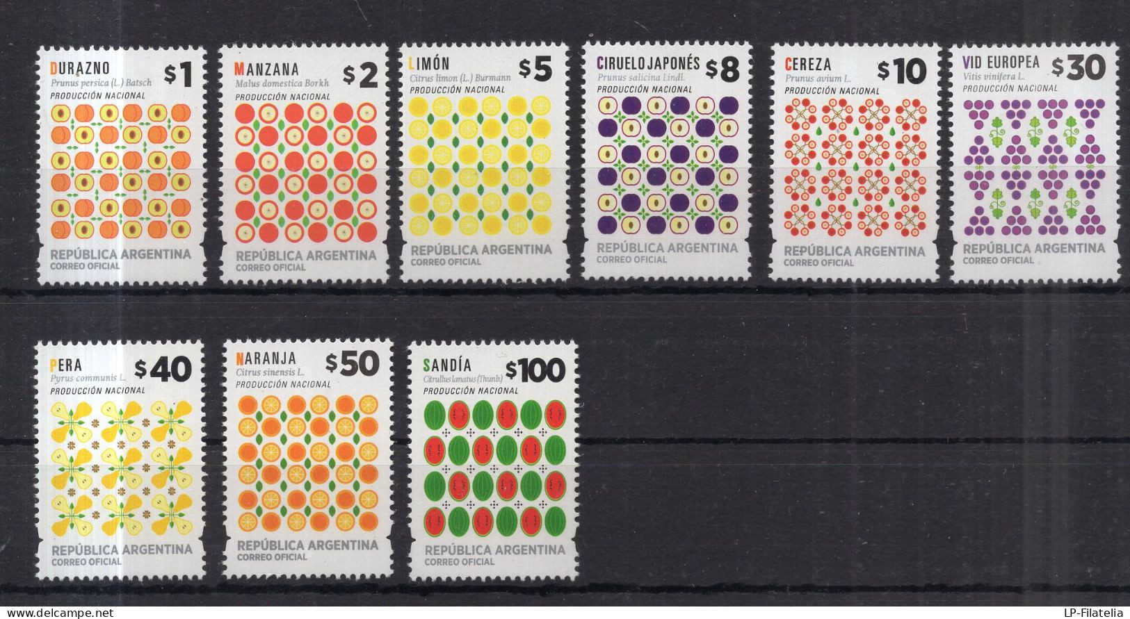 Argentina - 2016 - Correo Ordinario. Producción Nacional: Frutas. - Unused Stamps