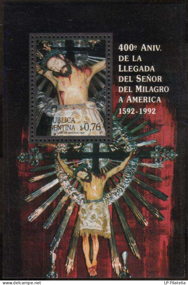 Argentina - 1992 - Señor Del Milagro - Religion - Cristianismo - Lord Of The Miracle - Religion - Christianity - Ungebraucht