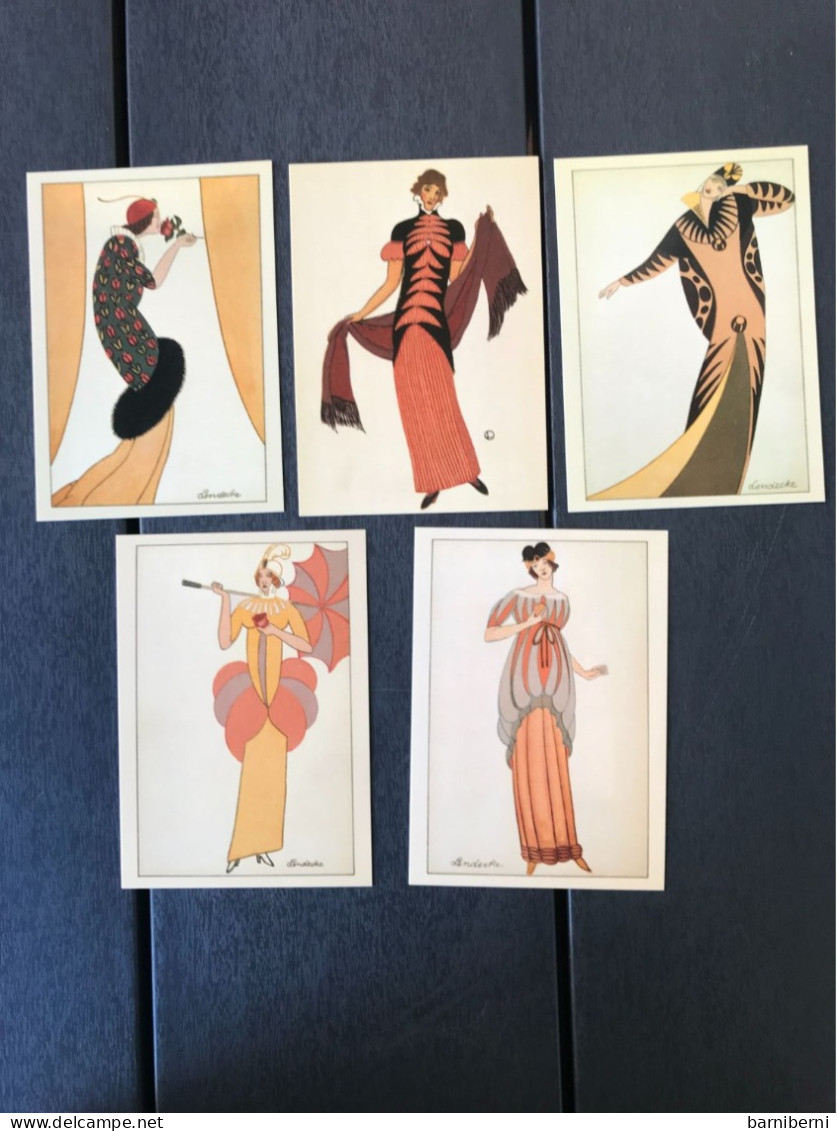 Wiener Werkstaette Serie 10 Cartes Postales Avec Le Pochet. Serie Art Deco. Edition Moderne De Brandstatter - Wiener Werkstätten