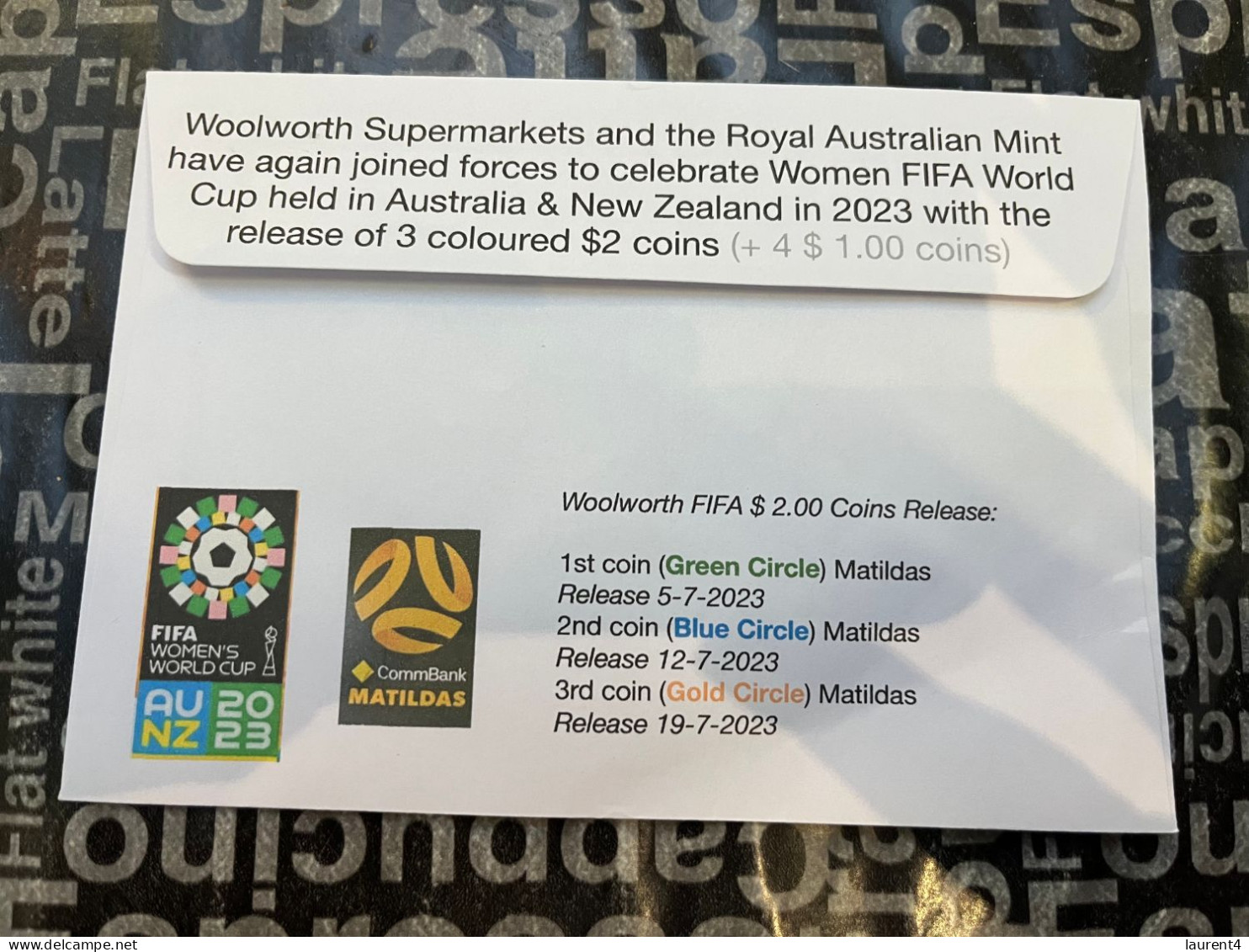 6-11-2023 (1 V 30 B) FIFA Women's Football World Cup - Matildas - With $ 2.00 Light Green Coin & Matildas Stamp - 2 Dollars
